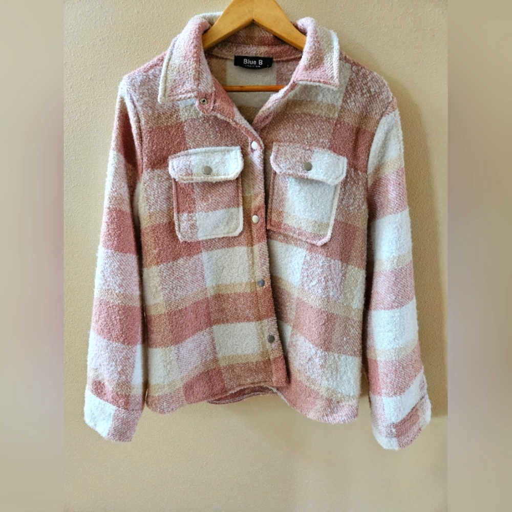 Blue B Brushed Plaid Shacket